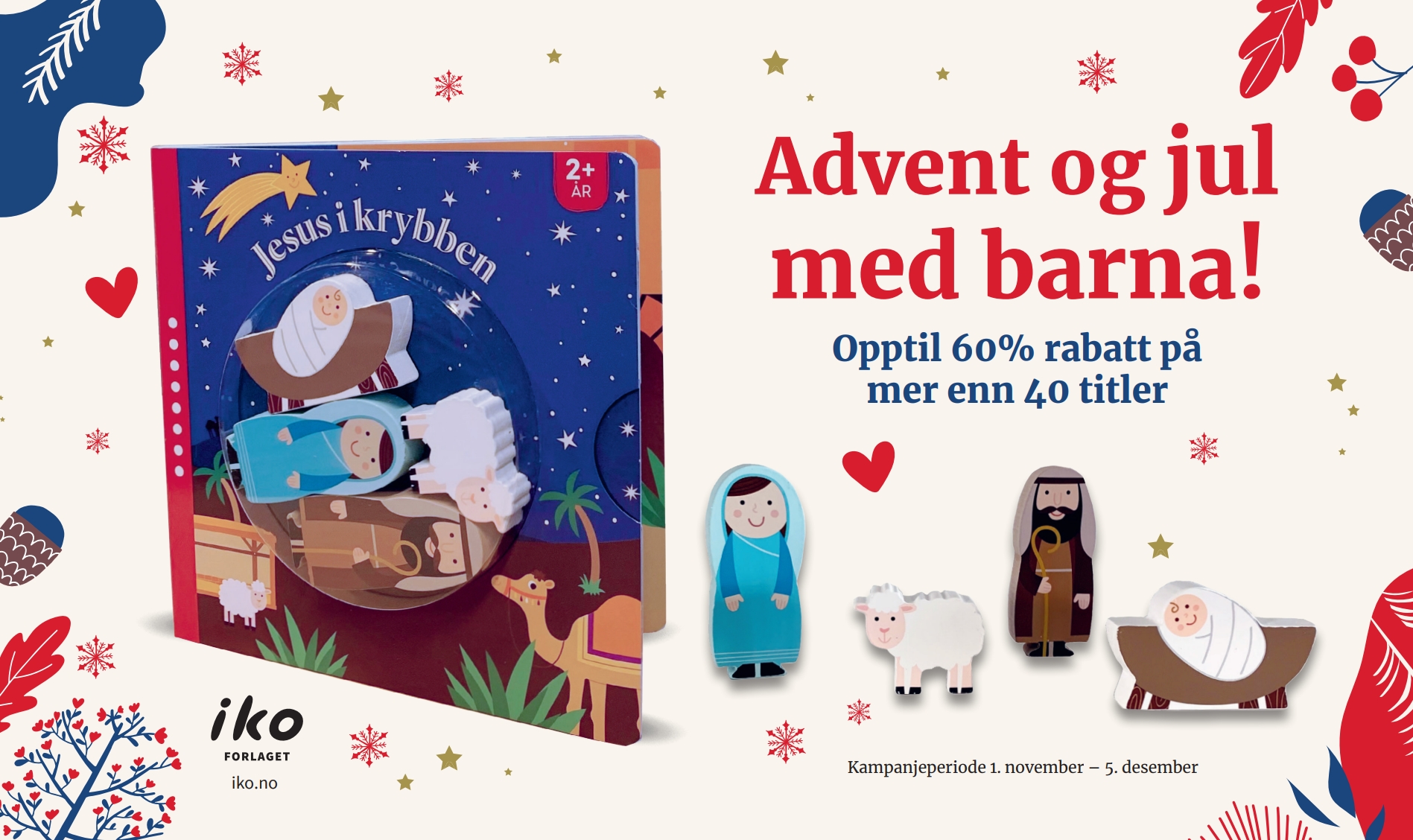 Banner med teksten Advent og jul med barna!